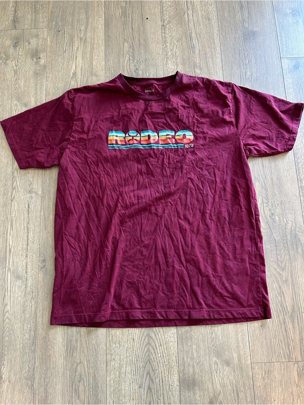 Hooey Rodeo Graphic Tee - Men's Maroon Short Sleeve Shirt